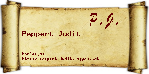 Peppert Judit névjegykártya